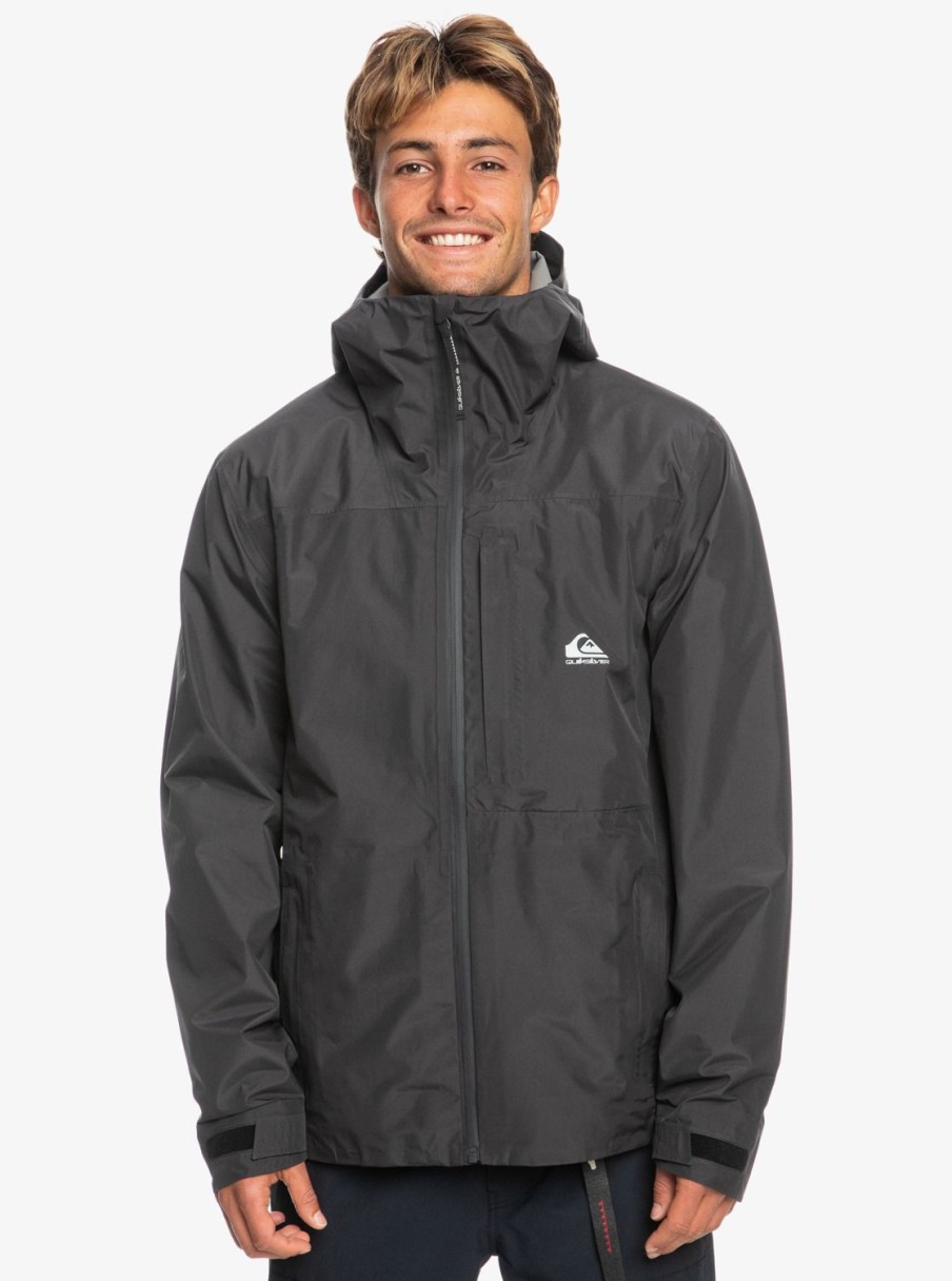 Hombre Quiksilver Chaquetas & Abrigos | Over Cast Gore-Tex® - Chaqueta De Invierno Impermeable Para Hombre Phantom