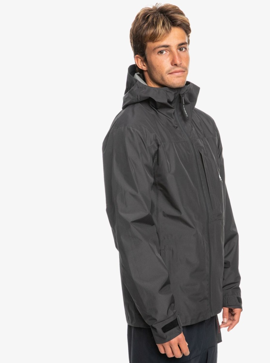 Hombre Quiksilver Chaquetas & Abrigos | Over Cast Gore-Tex® - Chaqueta De Invierno Impermeable Para Hombre Phantom