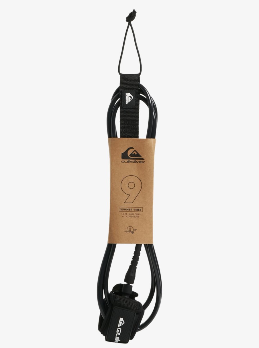 Hombre Quiksilver Accesorios Surf | Summer Vibes 9 Ft - Invento/ Leash Para Surf Black