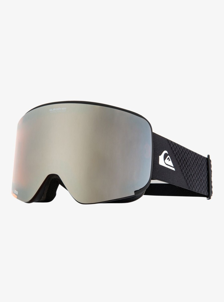 Hombre Quiksilver Accesorios | Switchback - Mascara Para Snowboard/Esqui Para Hombre Black/Clux Ml Silver S3