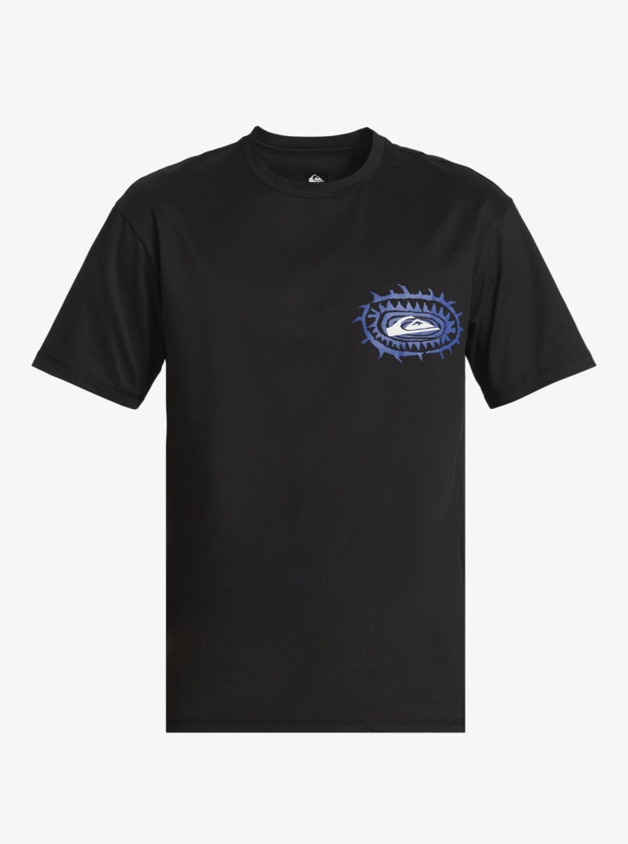 Hombre Quiksilver Lycras | Mix Session - Camiseta De Surf De Manga Corta Para Hombre Black