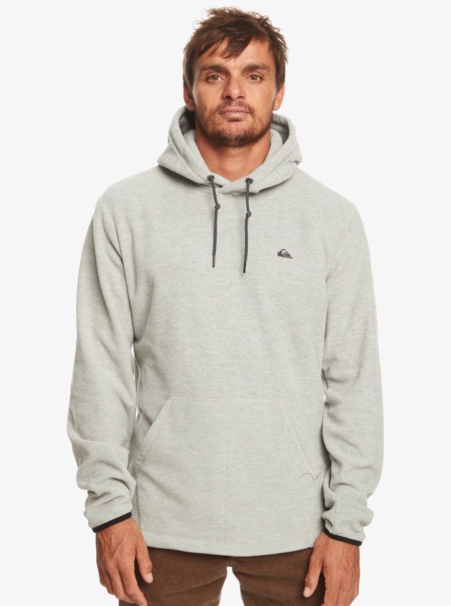 Hombre Quiksilver Sudaderas & Jerseis | Essentials - Polar Con Capucha Para Hombre Light Grey Heather