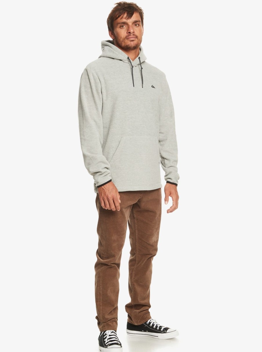 Hombre Quiksilver Sudaderas & Jerseis | Essentials - Polar Con Capucha Para Hombre Light Grey Heather