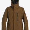 Hombre Quiksilver Chaquetas De Snow | Snyc - Chaqueta Tecnica Snow Para Hombre Sepia