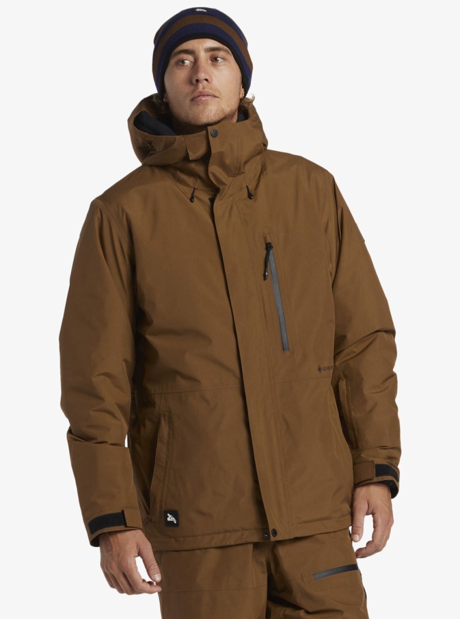 Hombre Quiksilver Chaquetas De Snow | Snyc - Chaqueta Tecnica Snow Para Hombre Sepia