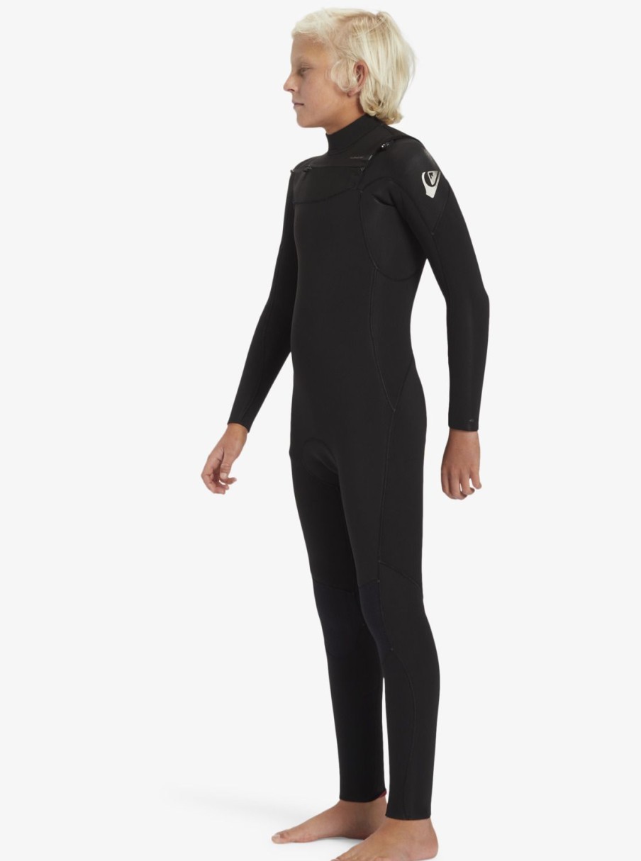 Nino Quiksilver Trajes De Surf | 4/3Mm Everyday Sessions - Traje De Surf Con Cremallera En El Pecho Para Chicos Black