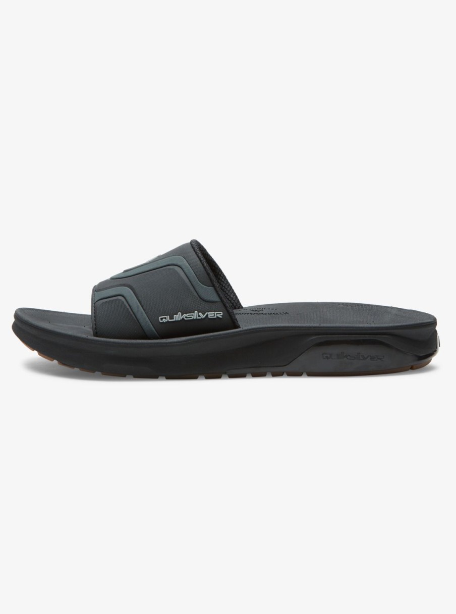 Hombre Quiksilver | Mathodic Recovery - Sandalias Slider Para Hombre Black 1