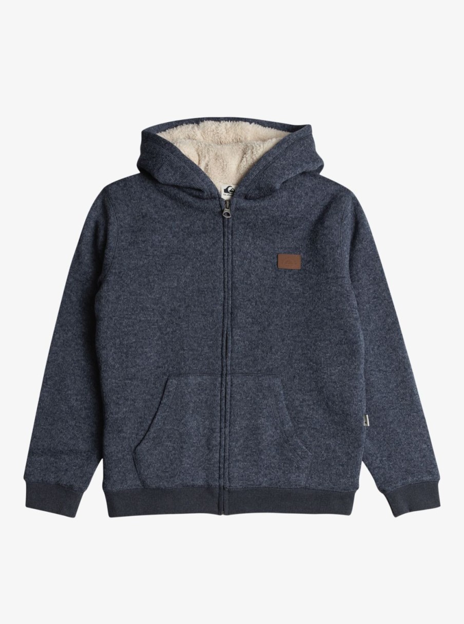 Nino Quiksilver Sudaderas | Keller - Polar De Sherpa Con Capucha Para Chicos 8-16 Navy Blazer Heather