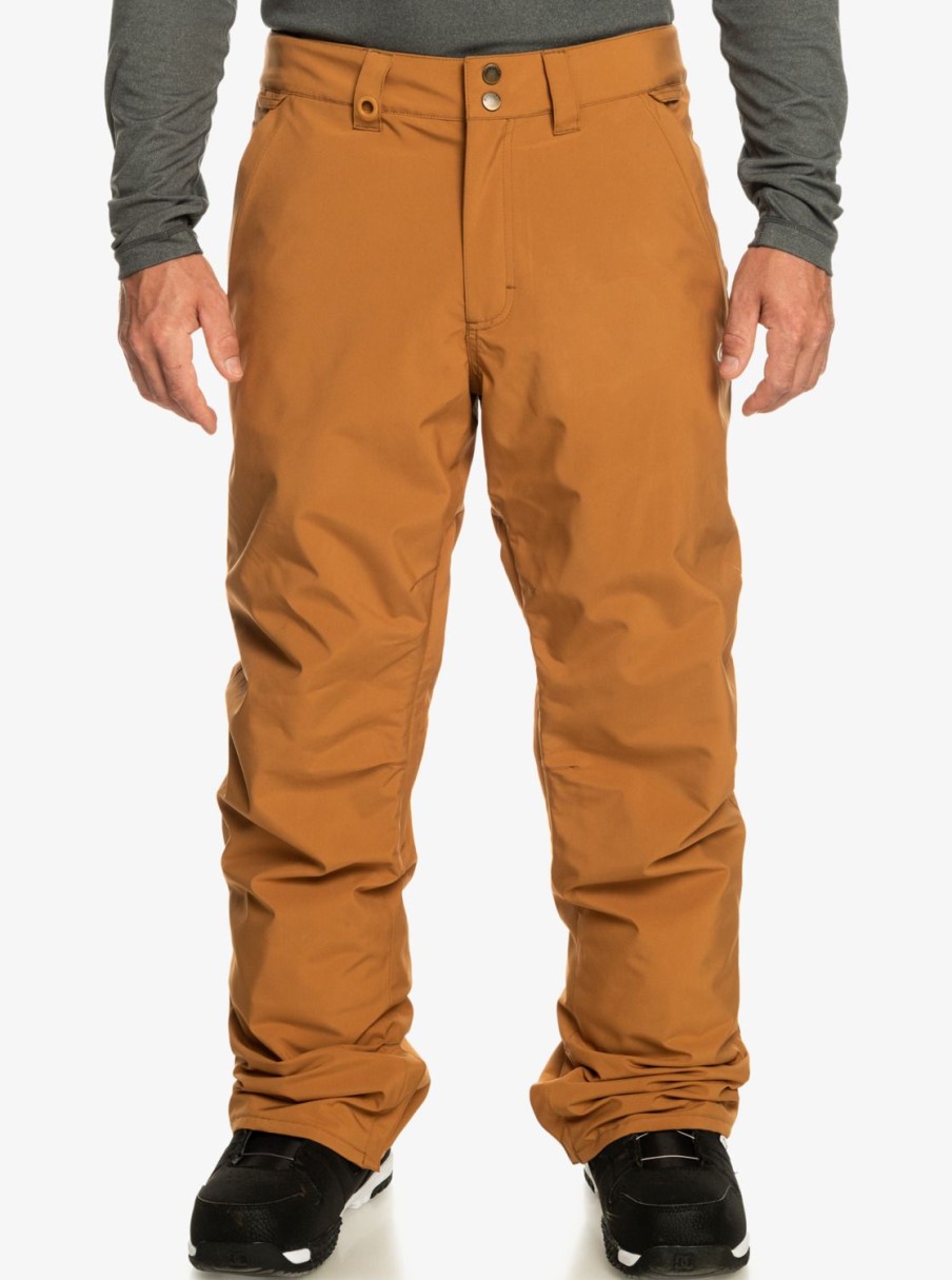 Hombre Quiksilver Pantalones De Snow | Estate - Pantalon Para Nieve Para Hombre Bone Brown