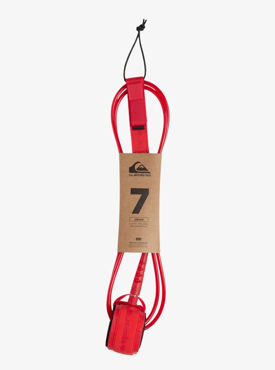 Hombre Quiksilver Accesorios Surf | Union 7 Ft - Invento/ Leash Para Surf High Risk Red