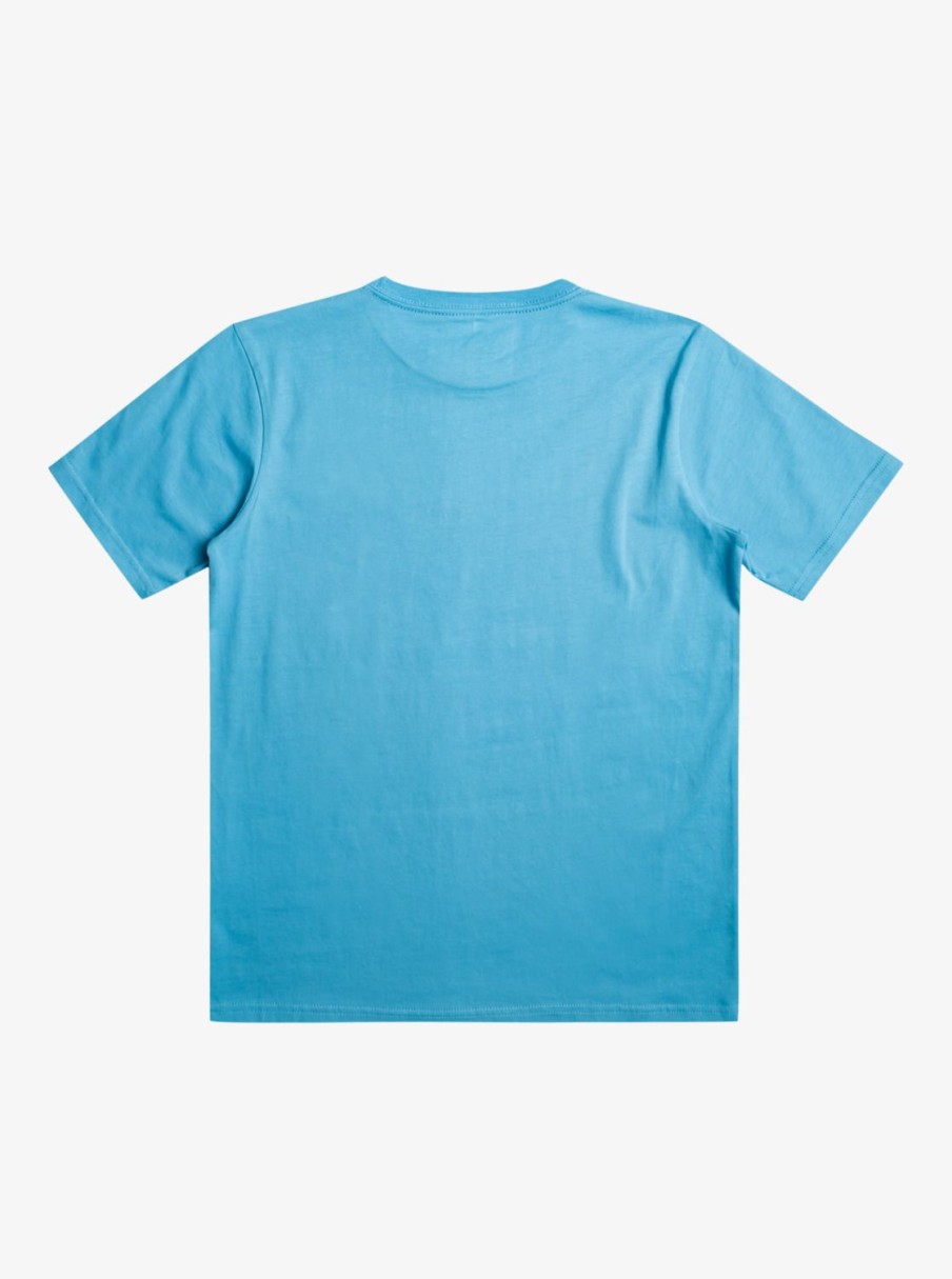 Nino Quiksilver Camisetas | Omni Check Turn - Camiseta Para Chicos 8-16 Azure Blue