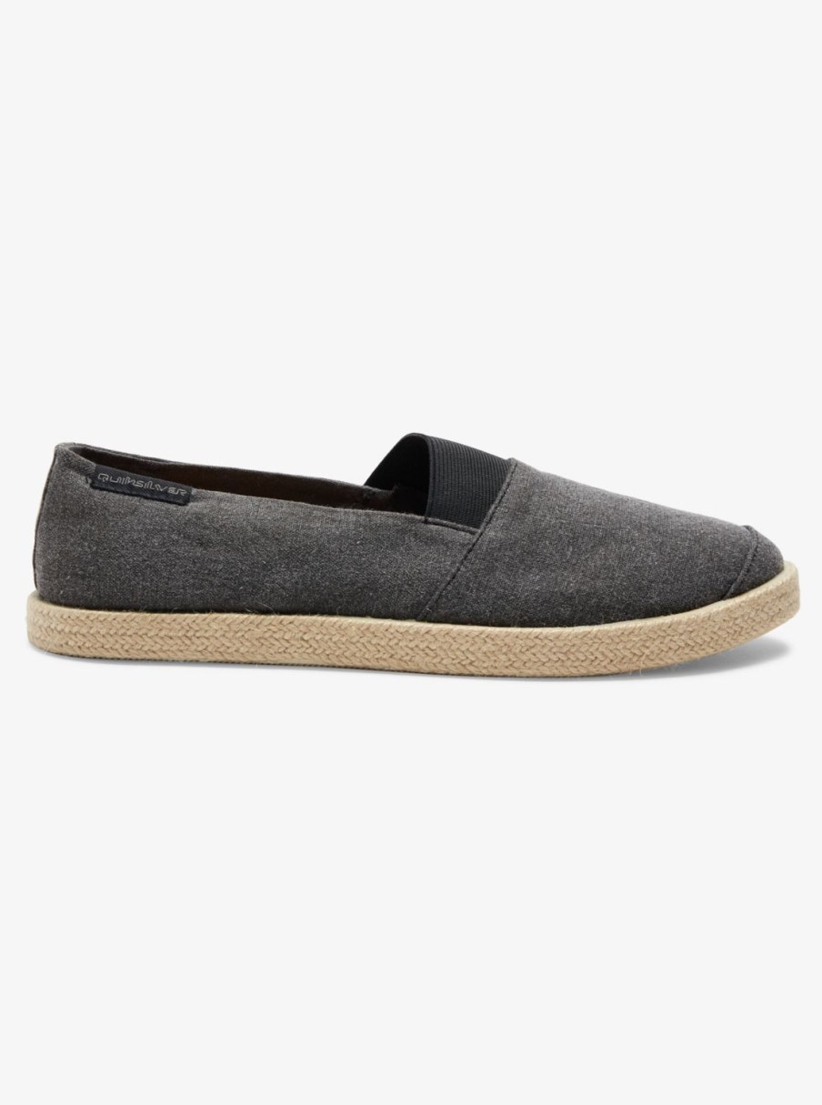 Hombre Quiksilver | Espadrilled - Zapatos Para Hombre Solid Black