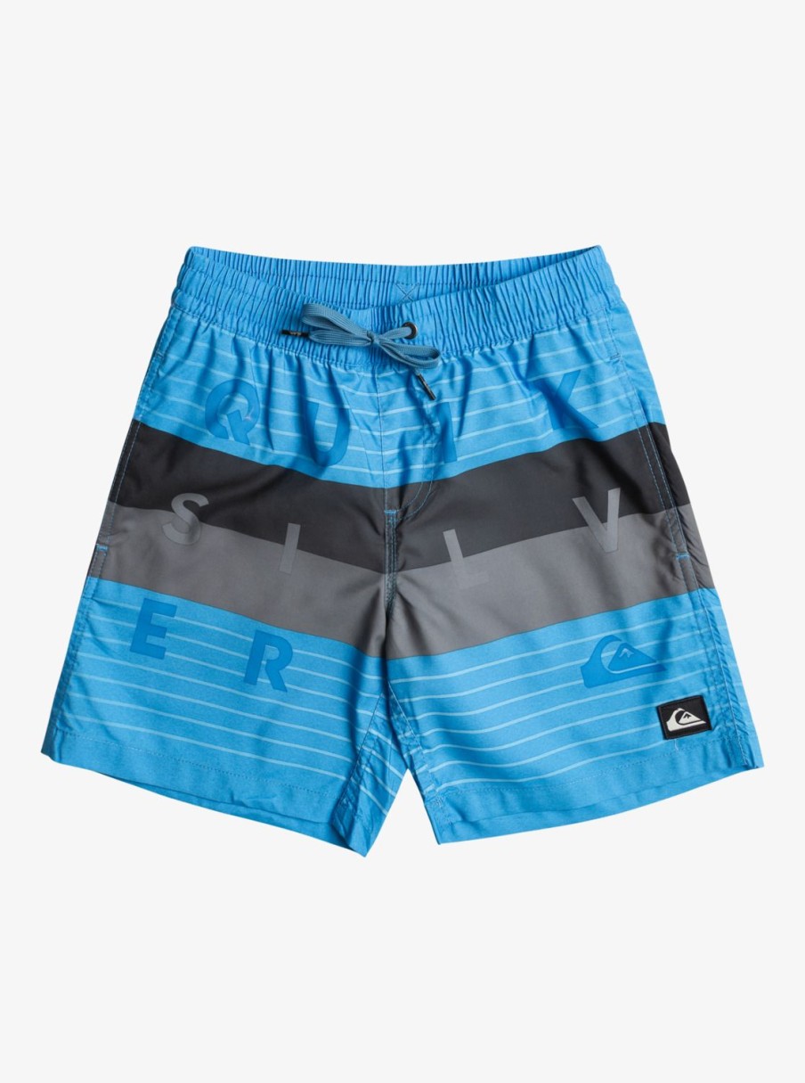 Nino Quiksilver Boardshorts | Word Block 15" - Short De Natacion Para Chicos 8-16 Blithe