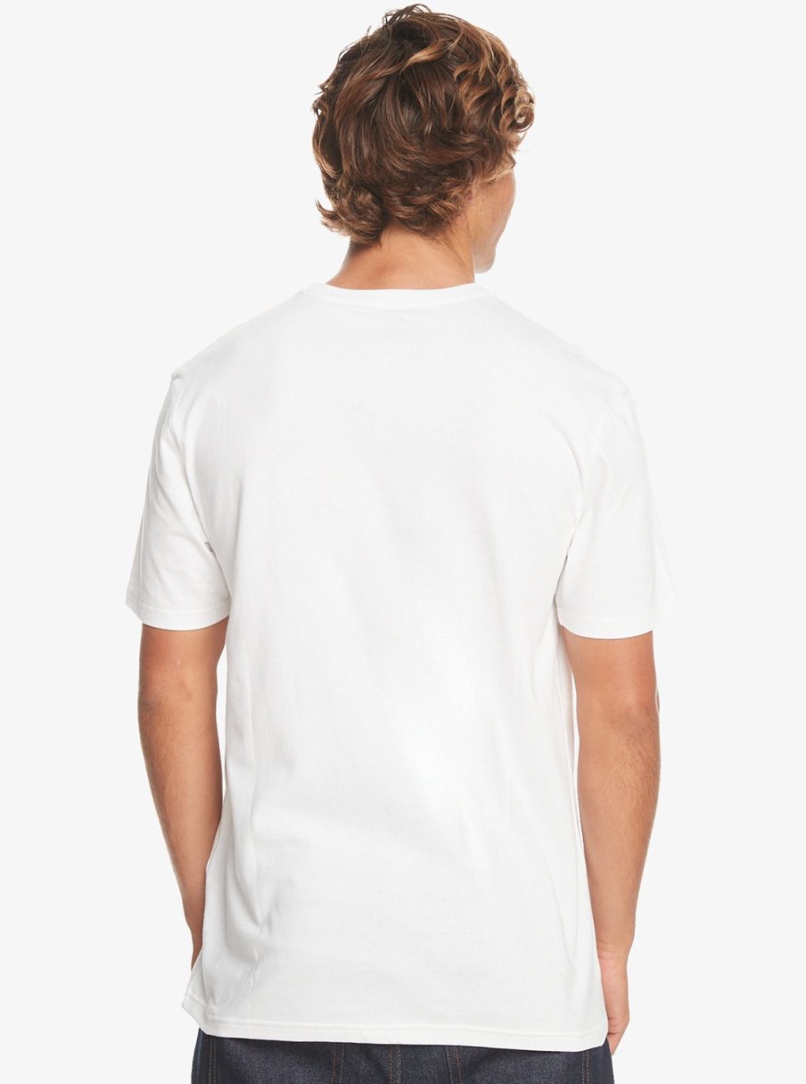 Hombre Quiksilver Camisetas & Polos | Circled Script - Camiseta Para Hombre White