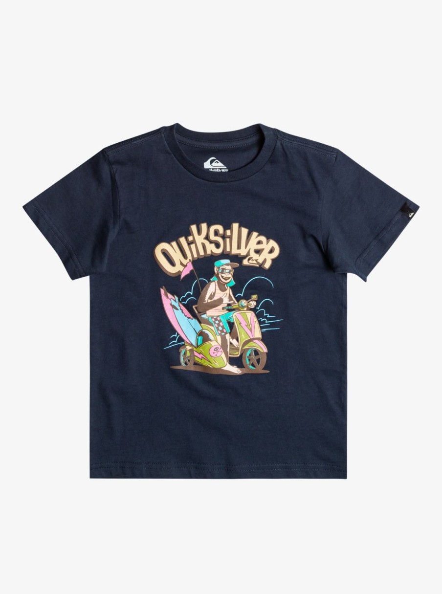 Nino Quiksilver Camisetas | Monkey Business - Camiseta Para Chicos 2-7 Navy Blazer