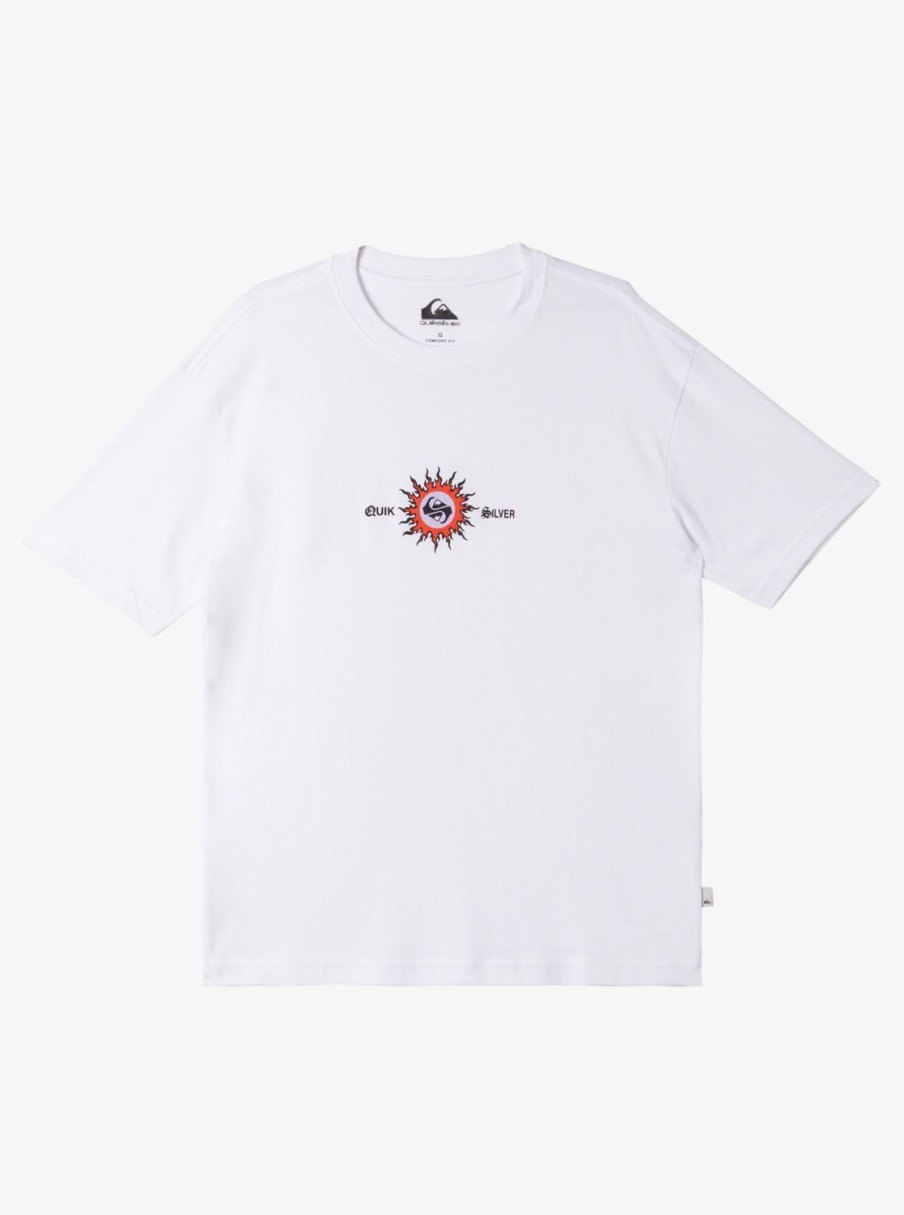 Nino Quiksilver Camisetas | Burn Out - Camiseta Para Chicos 10-16 White