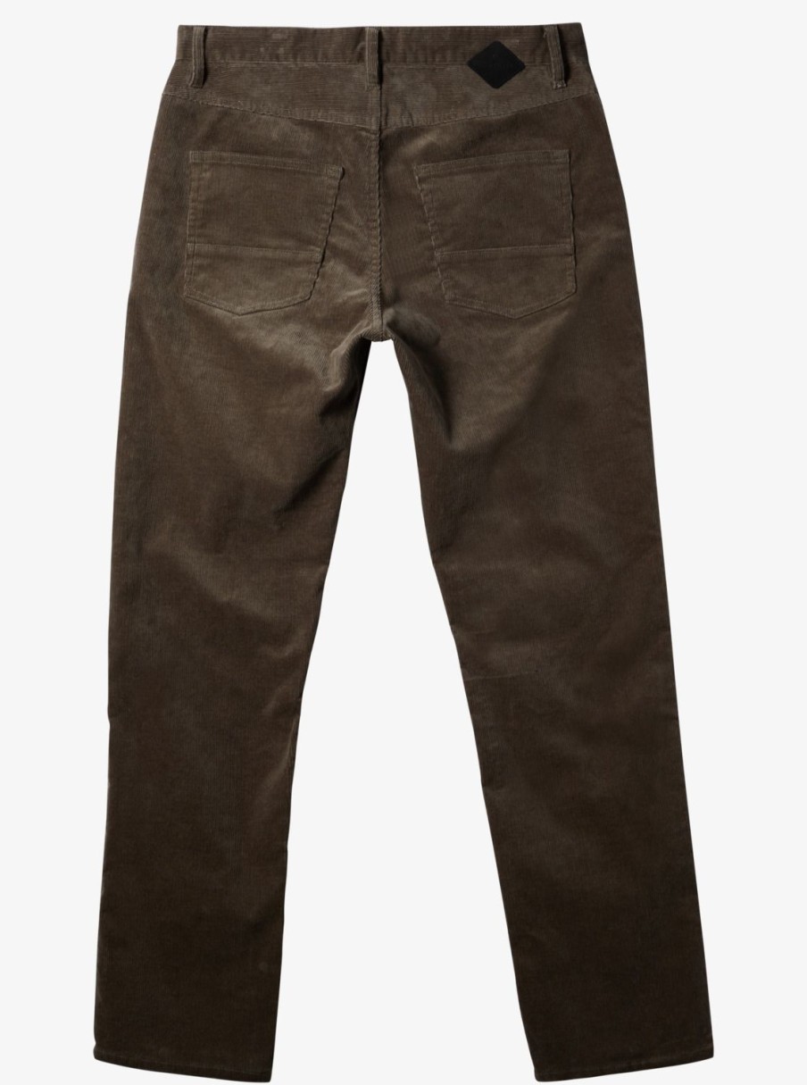 Hombre Quiksilver Pantalones | Kracker Cord - Pantalon De Pana Para Hombre Major Brown