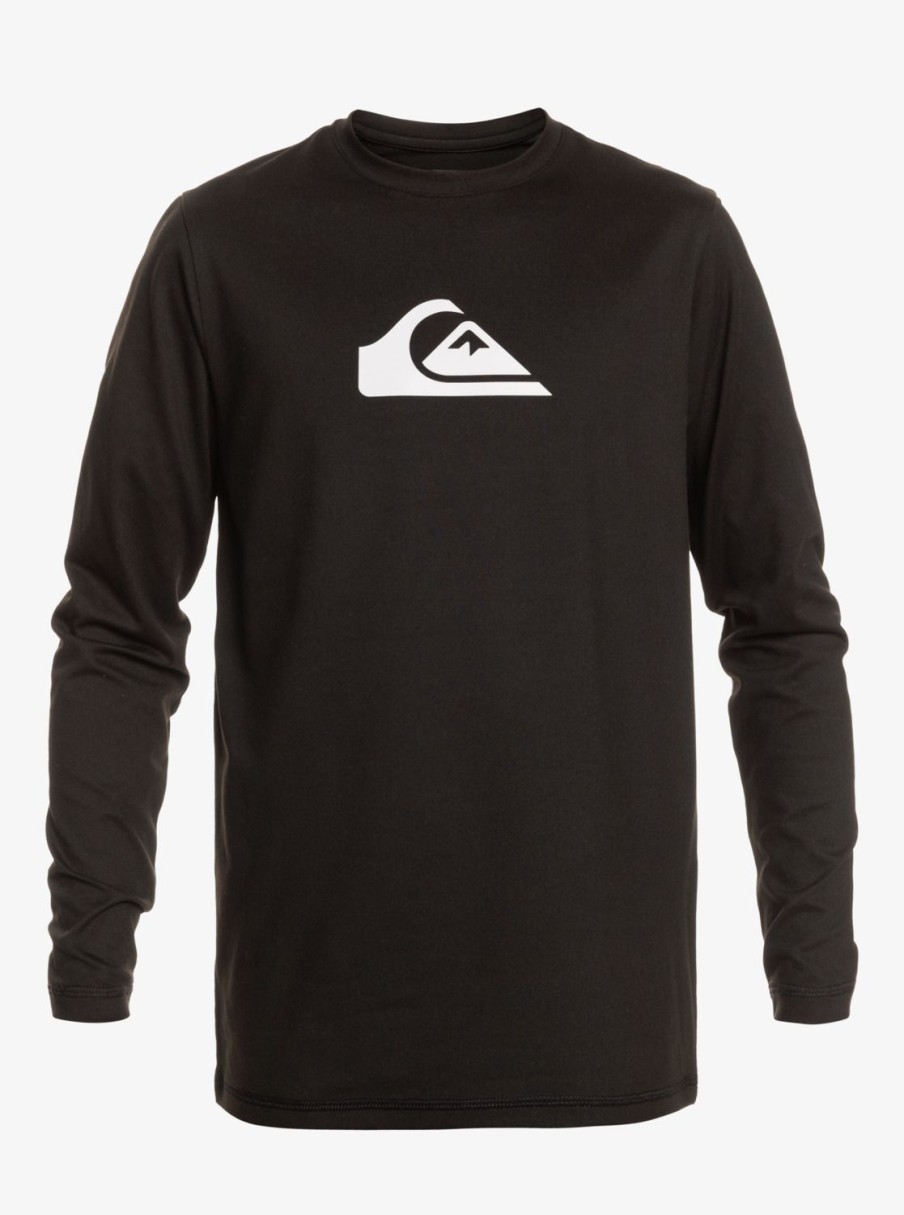 Hombre Quiksilver Lycras | Solid Streak - Camiseta Surf De Manga Larga Upf 50 Para Hombre Black