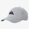 Hombre Quiksilver Gorras & Sombreros | Decades - Gorra Con Cierre Ajustable A Presion Para Hombre Light Grey Heather