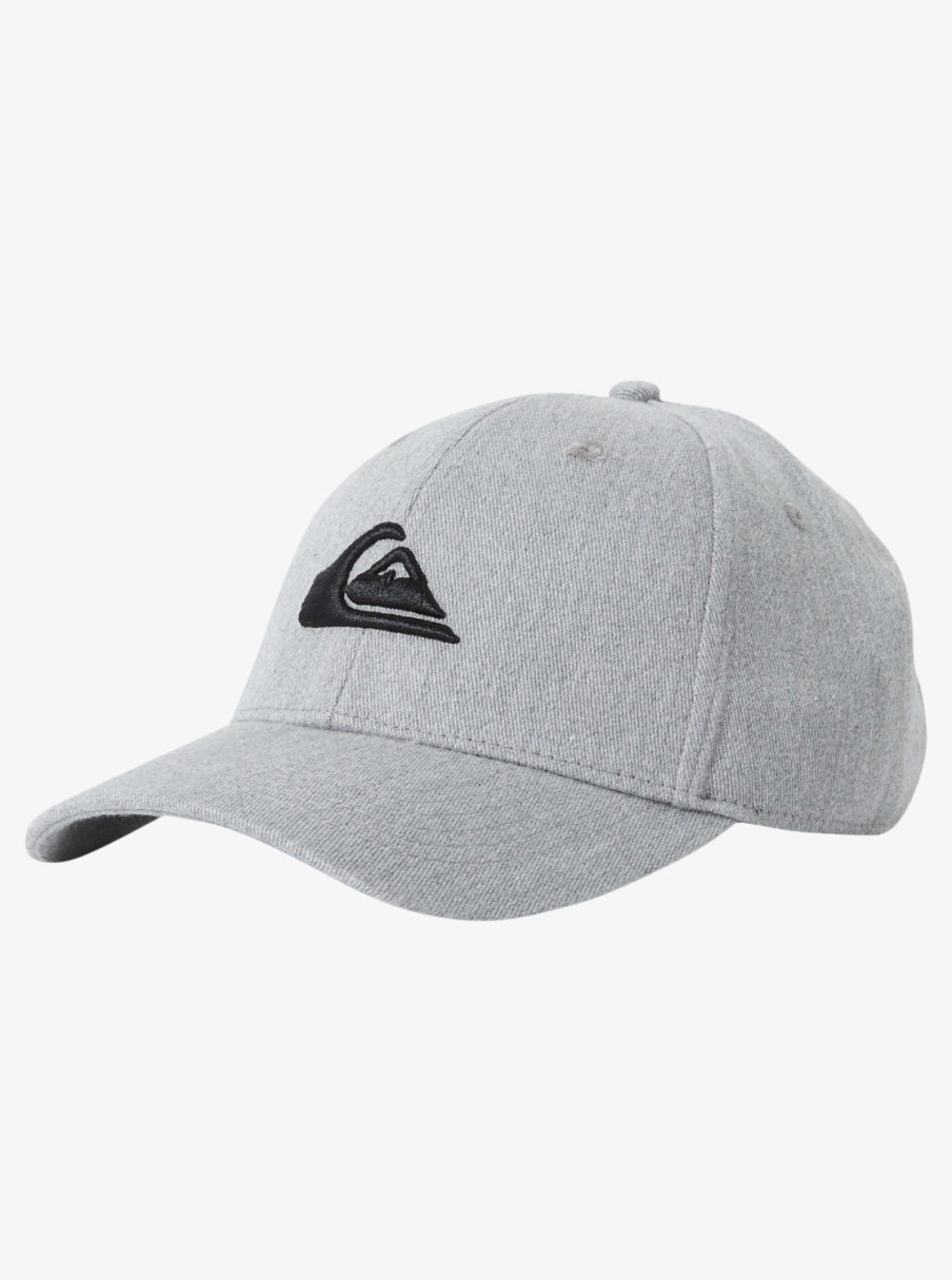 Hombre Quiksilver Gorras & Sombreros | Decades - Gorra Con Cierre Ajustable A Presion Para Hombre Light Grey Heather