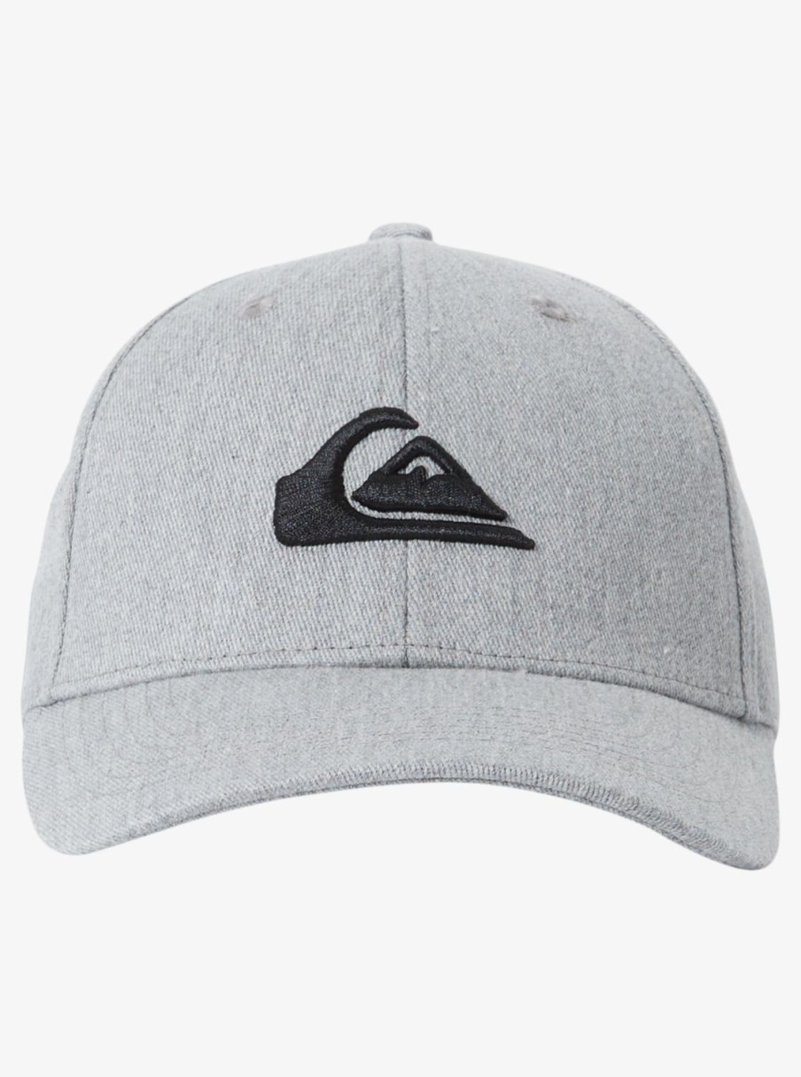 Hombre Quiksilver Gorras & Sombreros | Decades - Gorra Con Cierre Ajustable A Presion Para Hombre Light Grey Heather