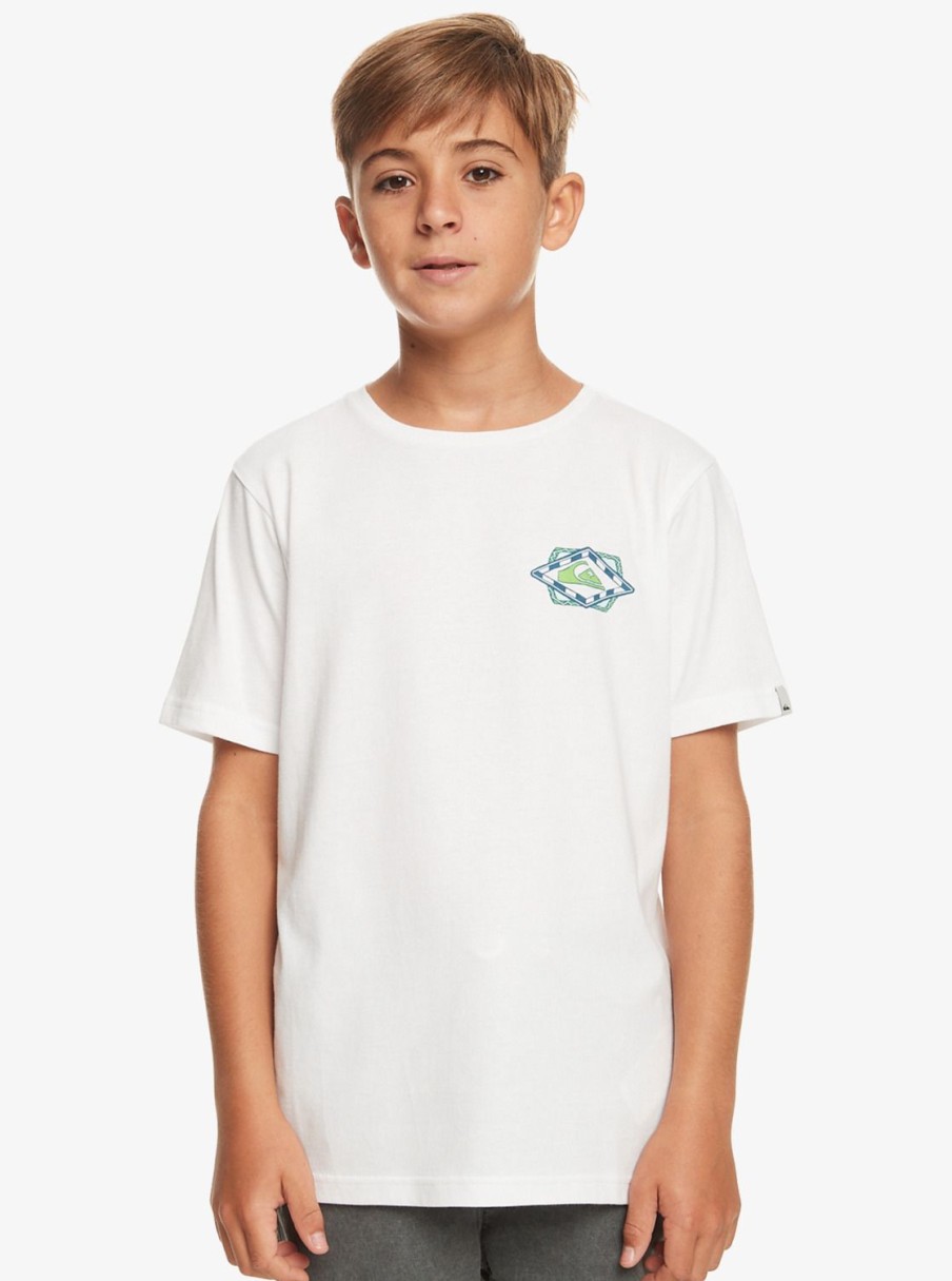 Nino Quiksilver Camisetas | Retro Wave - Camiseta Para Chicos 8-16 White