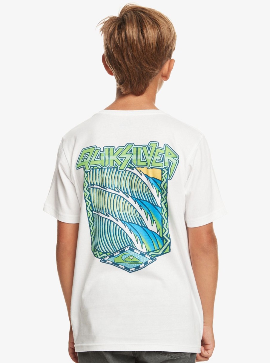 Nino Quiksilver Camisetas | Retro Wave - Camiseta Para Chicos 8-16 White