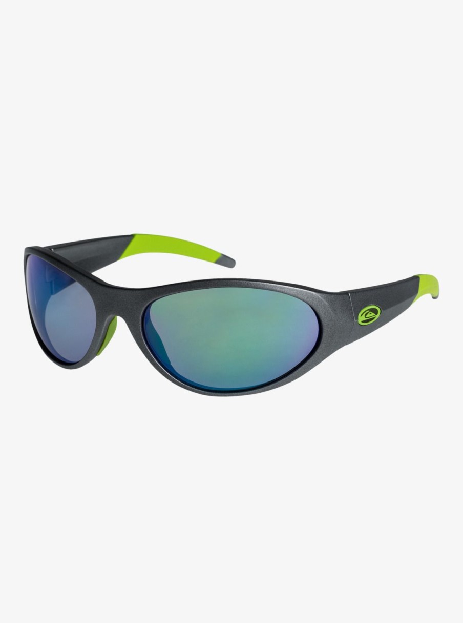 Hombre Quiksilver Gafas De Sol | Ellipse - Gafas De Sol Para Hombre Metalic Black/Ml Green