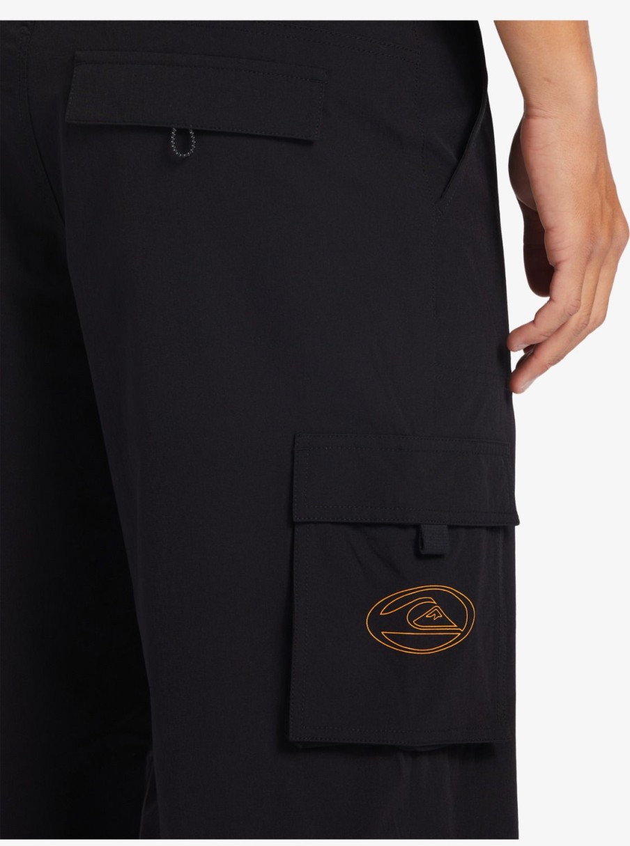 Hombre Quiksilver Pantalones | Equalizer - Pantalon Cargo Para Hombre Black