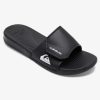 Hombre Quiksilver | Bright Coast - Chanclas Slider Ajustables Para Hombre Black/White/Black