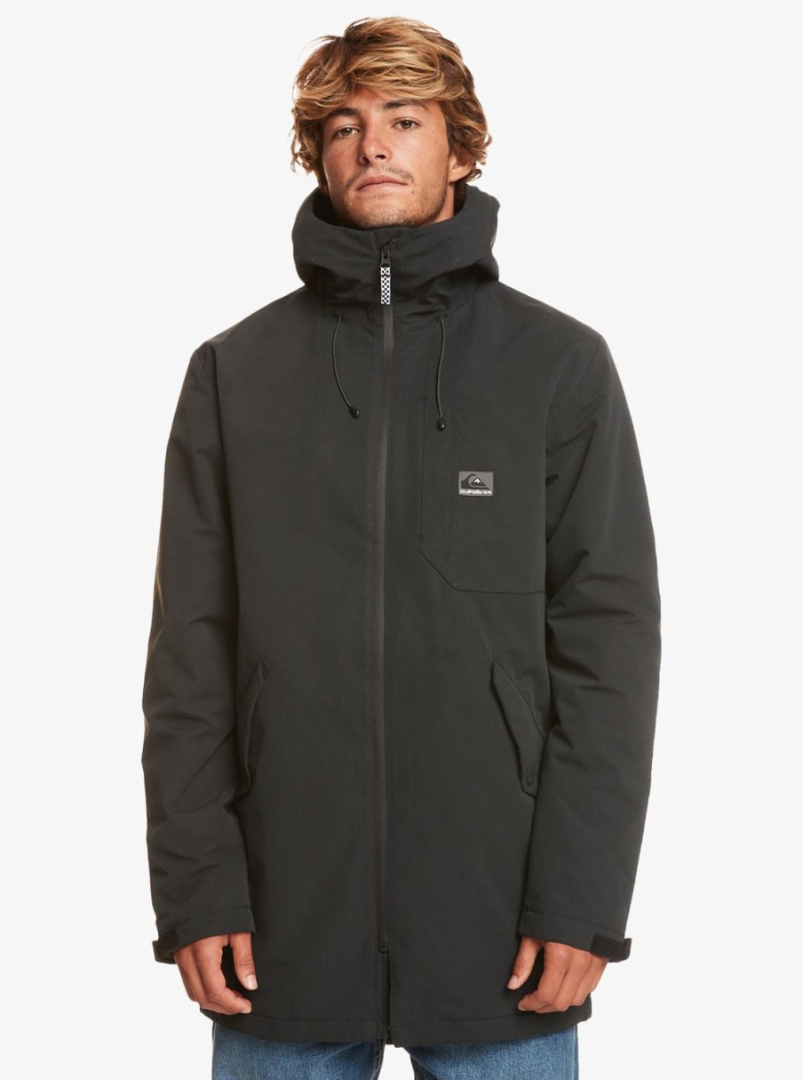 Hombre Quiksilver Chaquetas & Abrigos | New Skyward - Parka Ligera Para Hombre Black