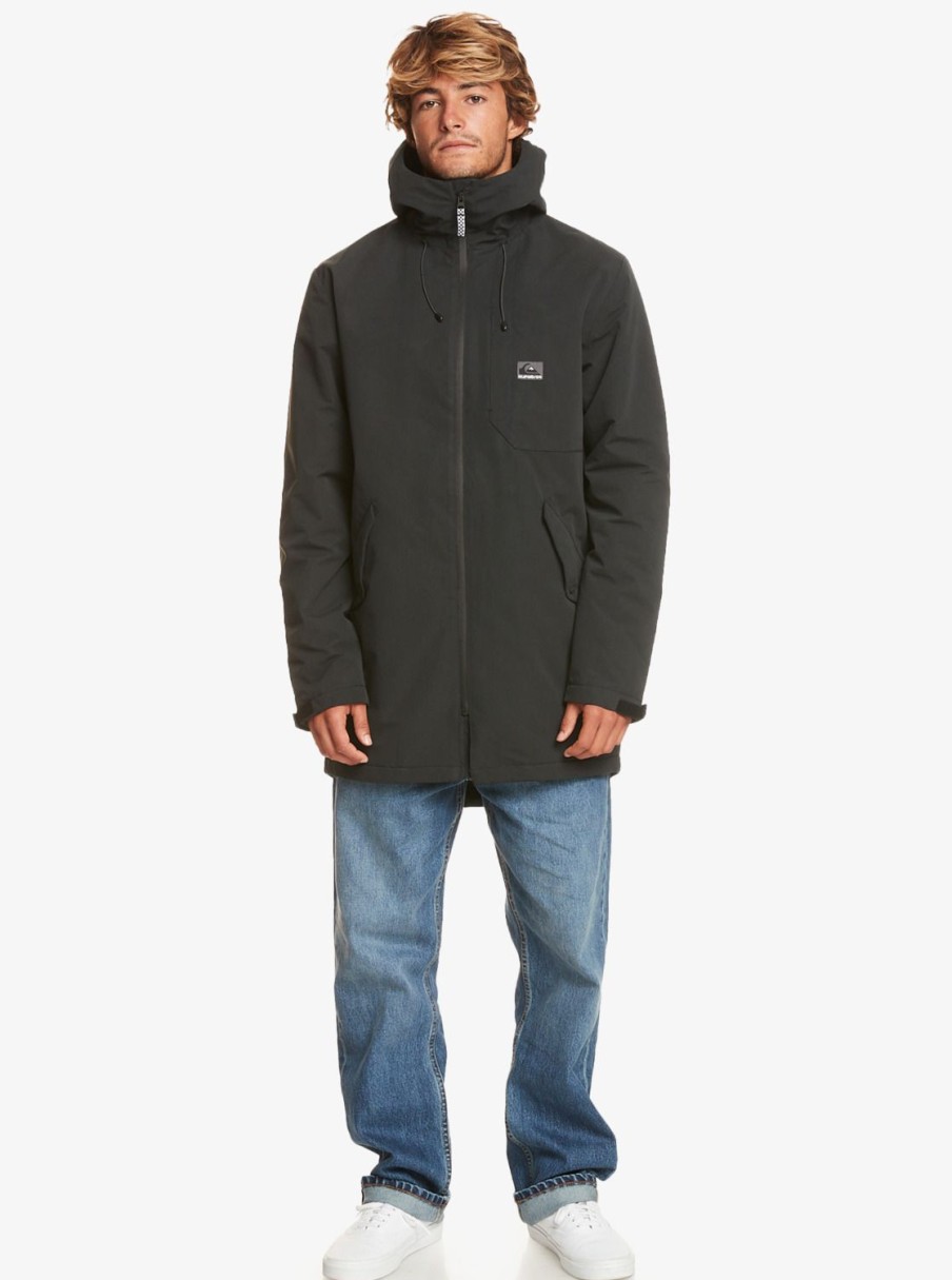 Hombre Quiksilver Chaquetas & Abrigos | New Skyward - Parka Ligera Para Hombre Black