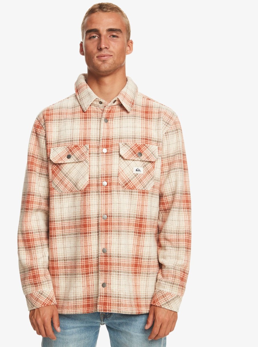 Hombre Quiksilver Chaquetas & Abrigos | Epic Surf Days - Camisa-Chaqueta Polar Para Hombre Birch Surf Days Plaid