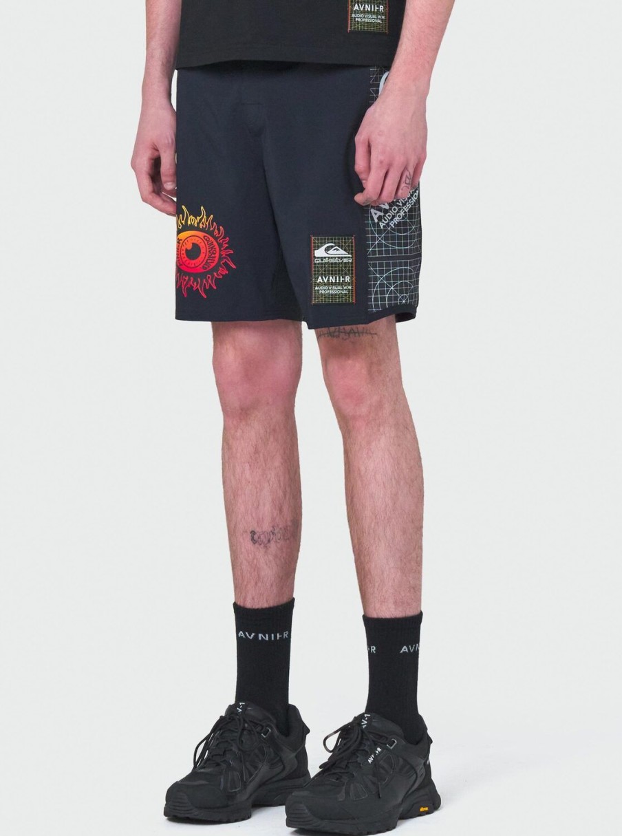 Hombre Quiksilver Boardshorts | Avnier Blur - Boardshorts Unisex Black Quikavnier