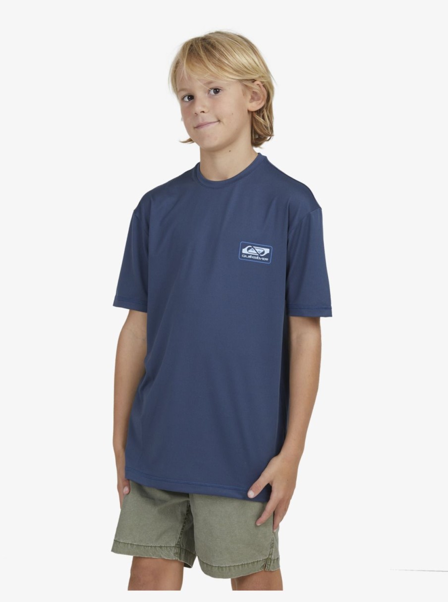 Nino Quiksilver Lycras | Mix Surf - Camiseta Surf De Manga Corta Upf 50 Para Chicos 8-16 Insignia Blue