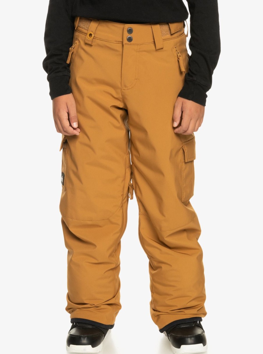 Nino Quiksilver Accesorios | Porter - Pantalon Para Nieve Para Chicos 8-16 Bone Brown