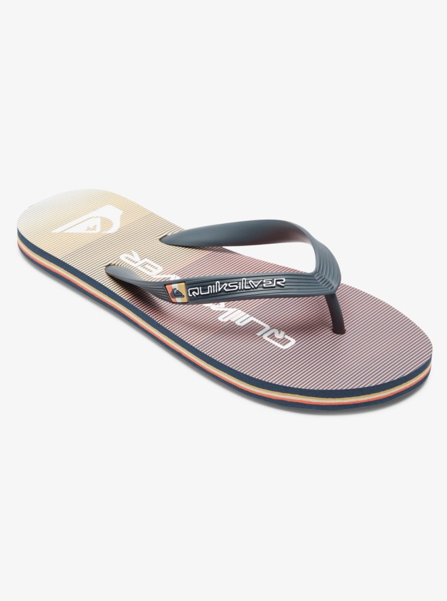 Hombre Quiksilver | Molokai Massive - Chanclas Para Hombre Grey/Orange/Grey