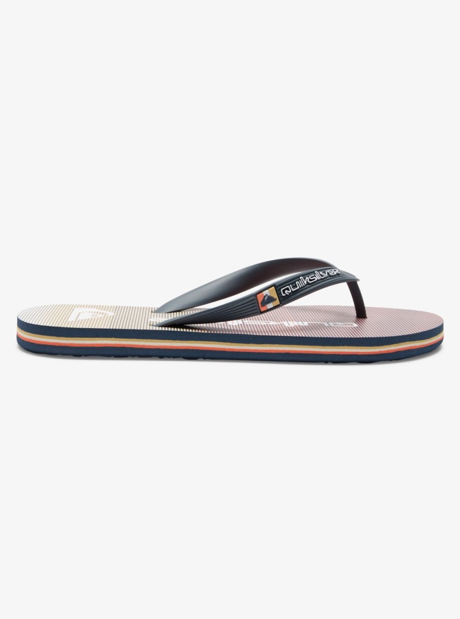 Hombre Quiksilver | Molokai Massive - Chanclas Para Hombre Grey/Orange/Grey