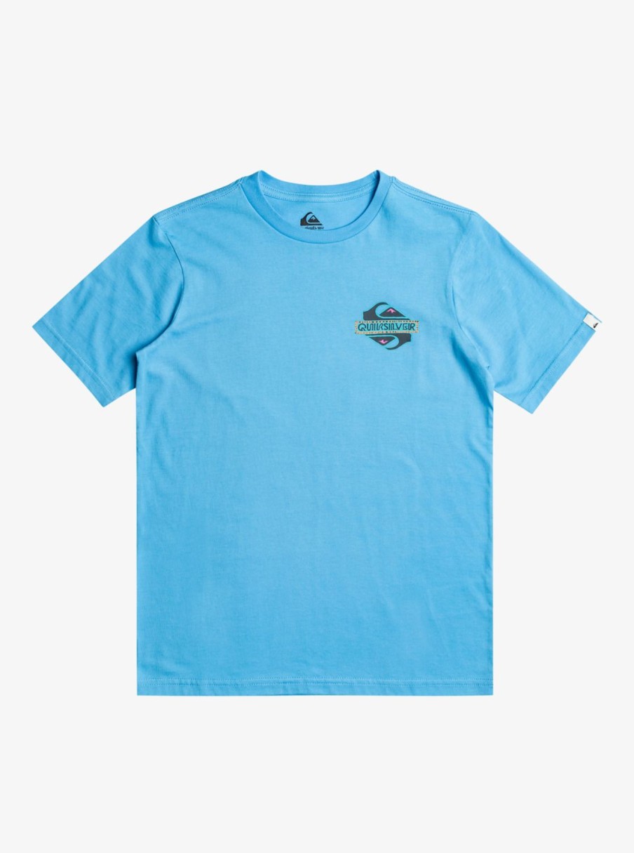 Nino Quiksilver Camisetas | Rising Water - Camiseta Para Chicos 8-16 Azure Blue