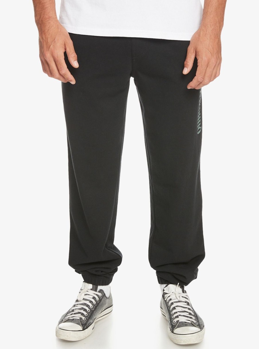 Hombre Quiksilver Pantalones | Graphic - Pantalon De Chandal Para Hombre Black