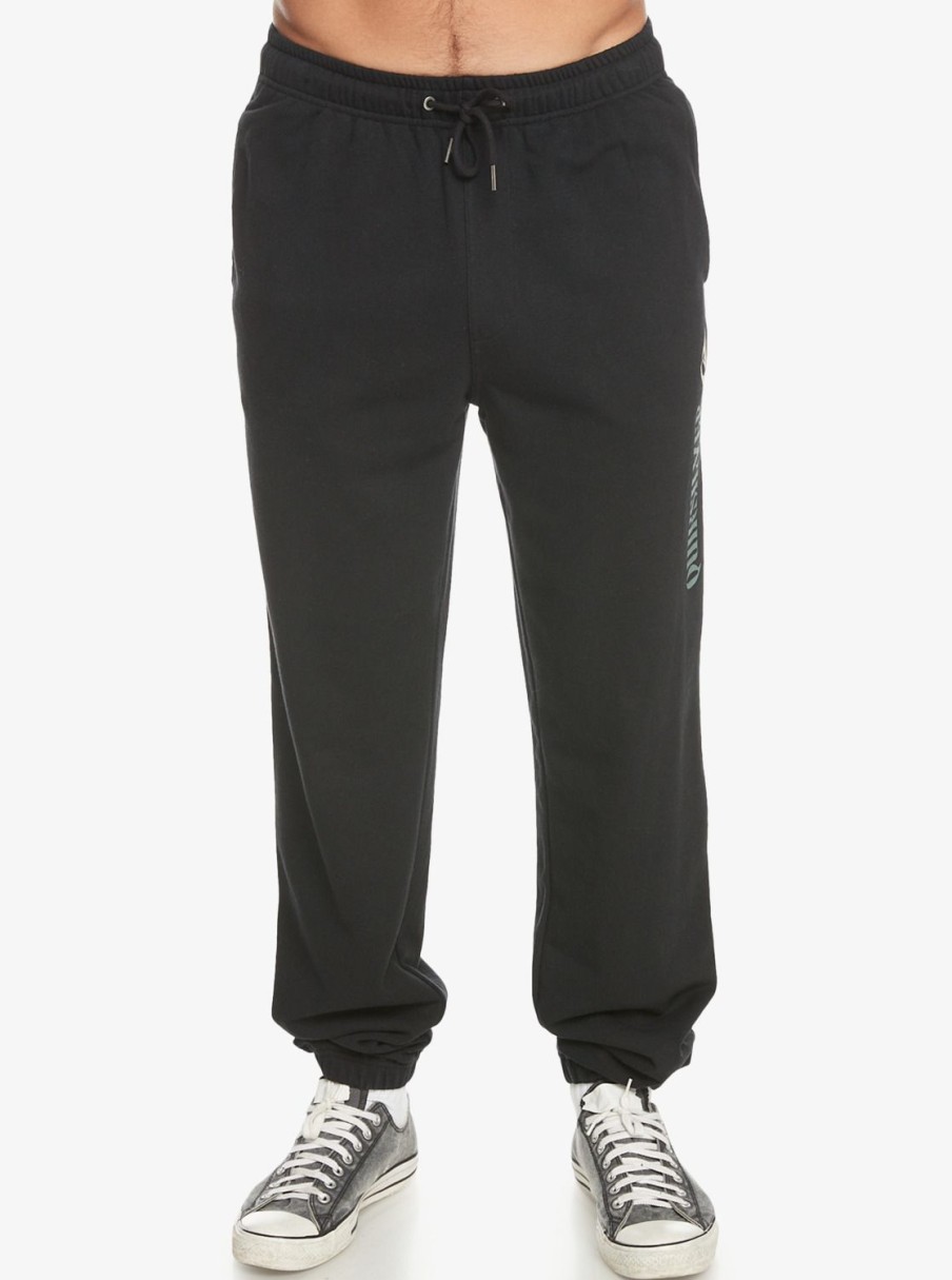 Hombre Quiksilver Pantalones | Graphic - Pantalon De Chandal Para Hombre Black