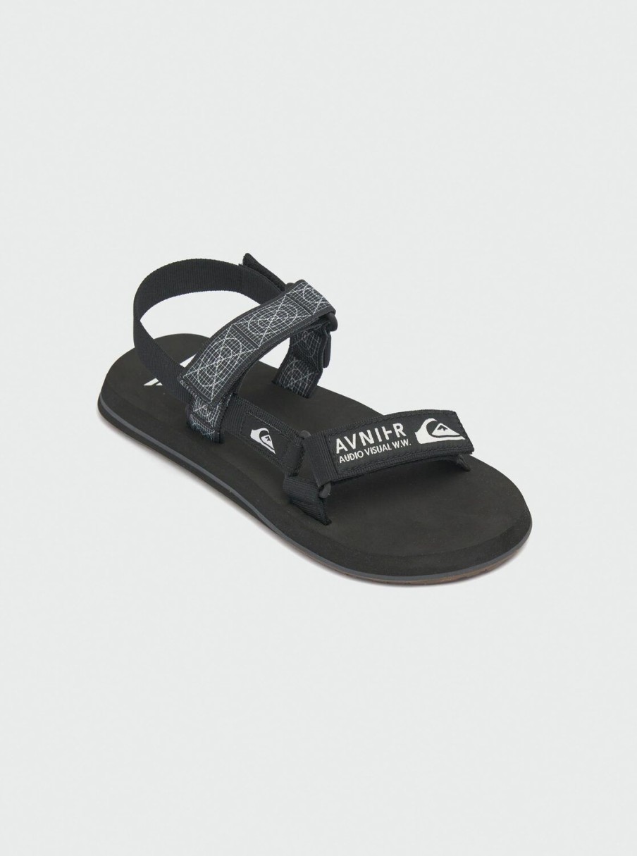 Hombre Quiksilver | Avnier Monkey Caged Calibration - Sandalias Con Multiples Correas Unisex Black 2