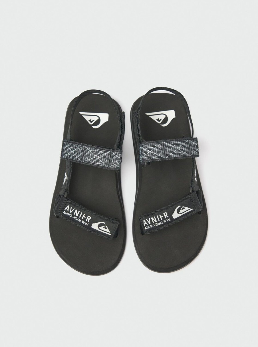 Hombre Quiksilver | Avnier Monkey Caged Calibration - Sandalias Con Multiples Correas Unisex Black 2