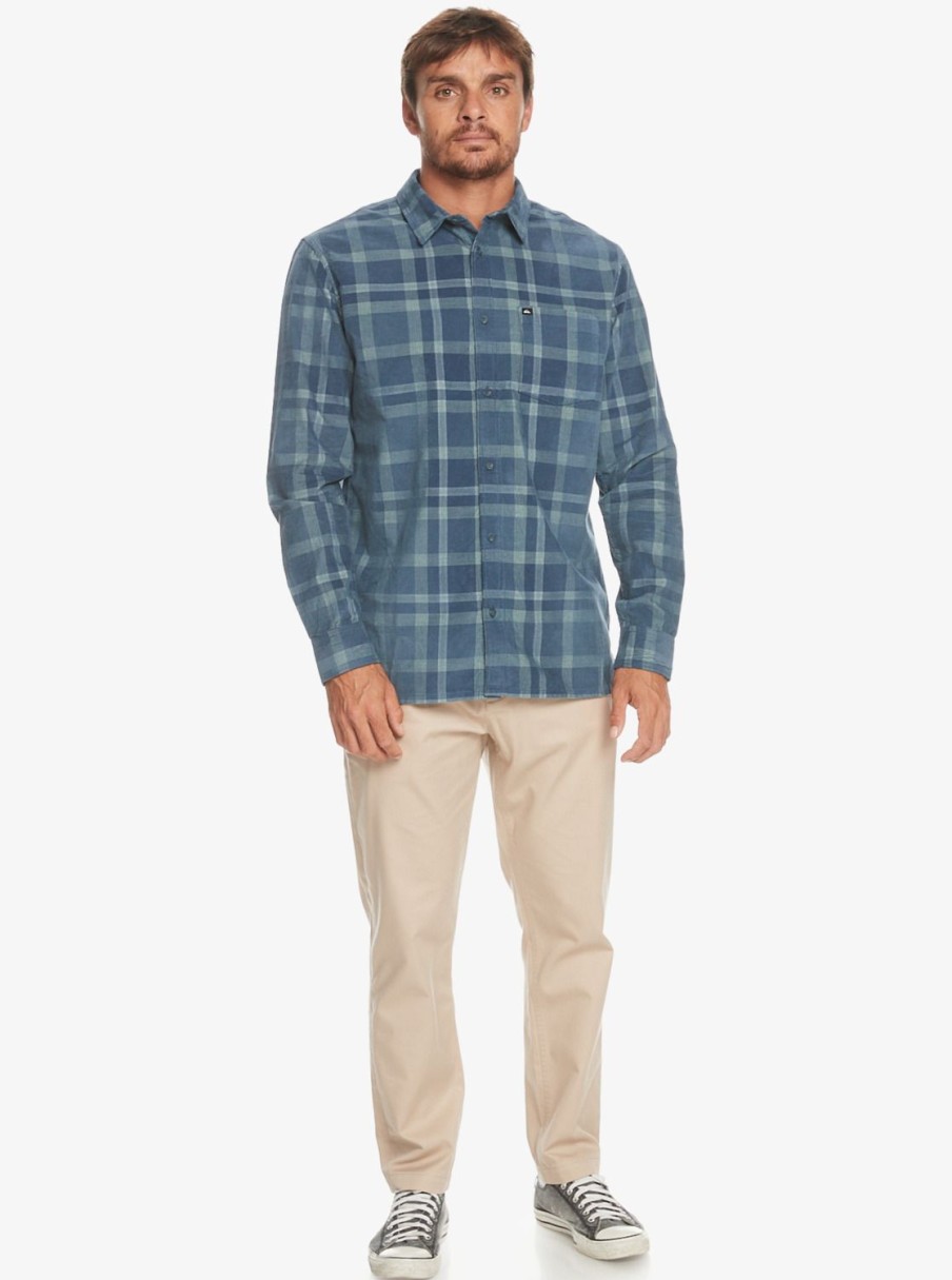 Hombre Quiksilver Camisas | Oakenhead - Camisa De Manga Larga Para Hombre Iceberg Green Oakenhead