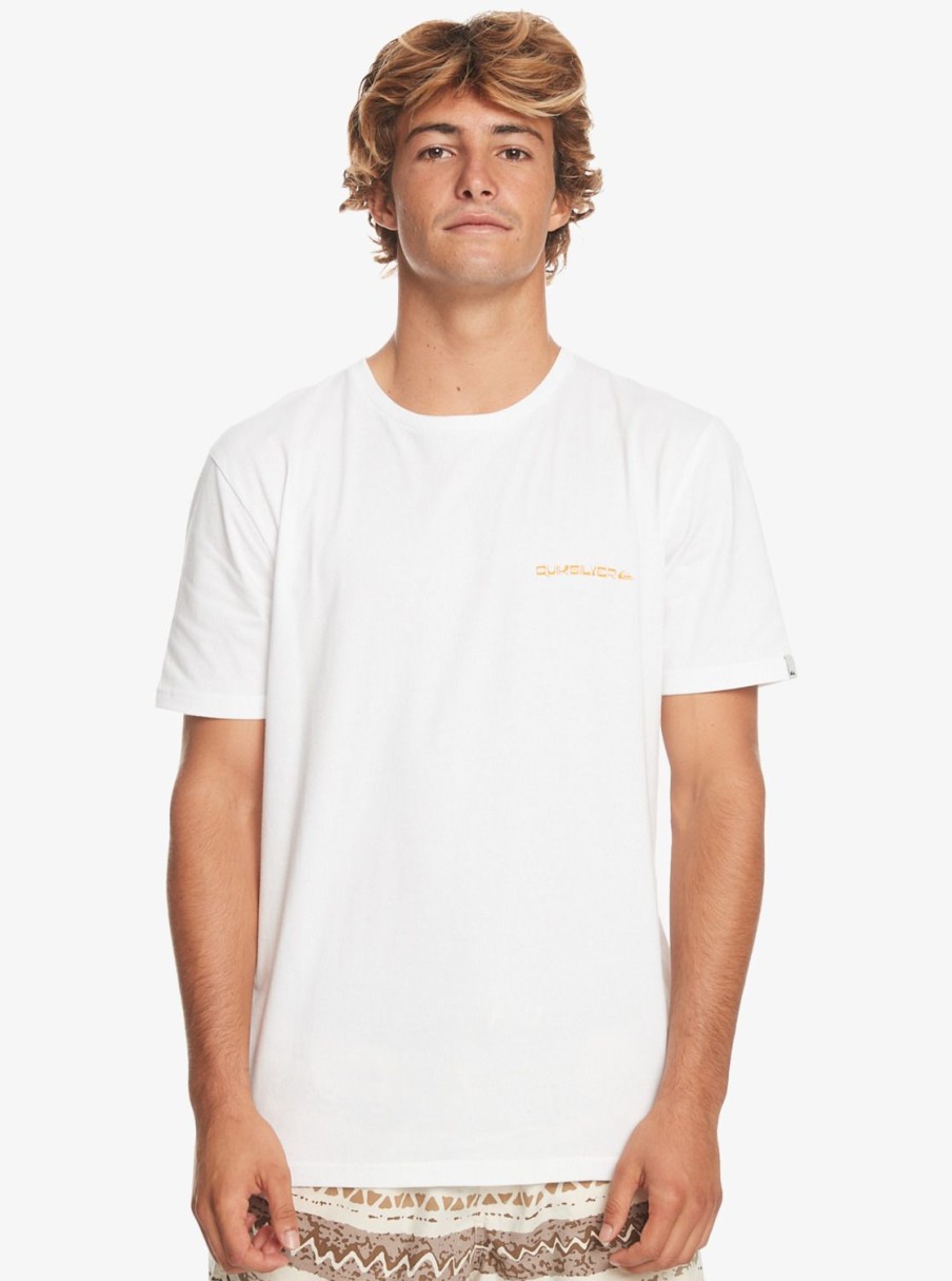 Hombre Quiksilver Camisetas & Polos | Weird Trip - Camiseta Para Hombre White