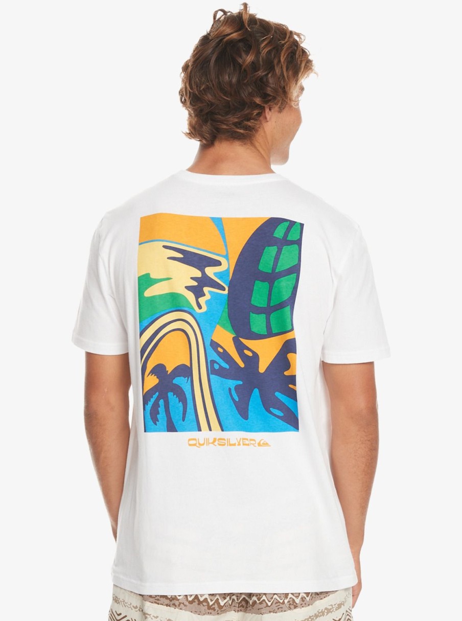 Hombre Quiksilver Camisetas & Polos | Weird Trip - Camiseta Para Hombre White