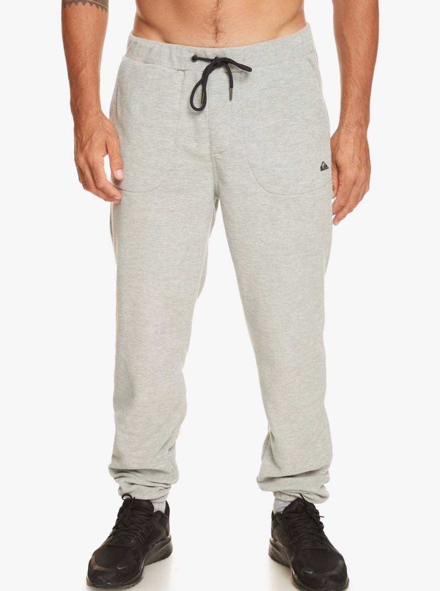 Hombre Quiksilver Pantalones | Essentials - Pantalon De Chandal Para Hombre Light Grey Heather