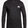 Hombre Quiksilver Lycras | Omni Session - Camiseta De Surf De Manga Larga Con Upf 50 Para Hombre Black