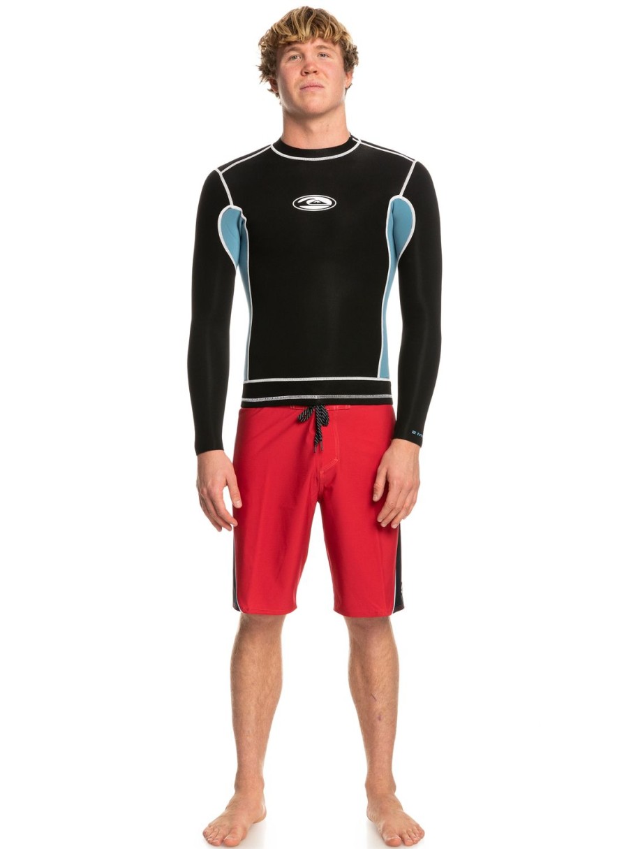 Hombre Quiksilver Trajes De Surf | 2Mm Capsule Saturn - Chaqueta De Neopreno Para Hombre Black/Provincial Blue