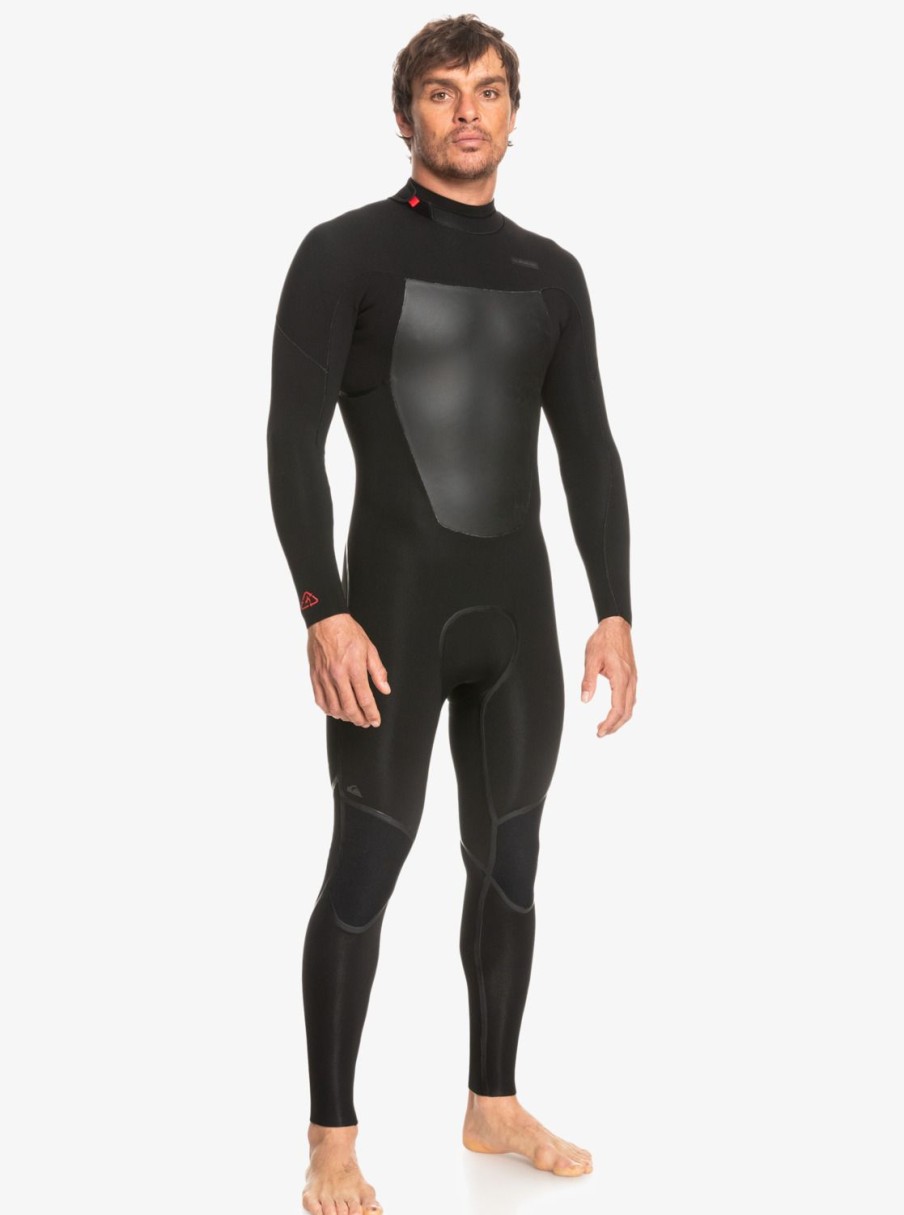 Hombre Quiksilver Trajes De Surf | 4/3Mm Marathon Sessions - Traje De Surf Con Cremallera En La Espalda Para Hombre Black